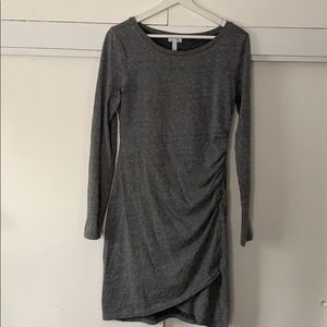 Leith long sleeve body con tulip dress